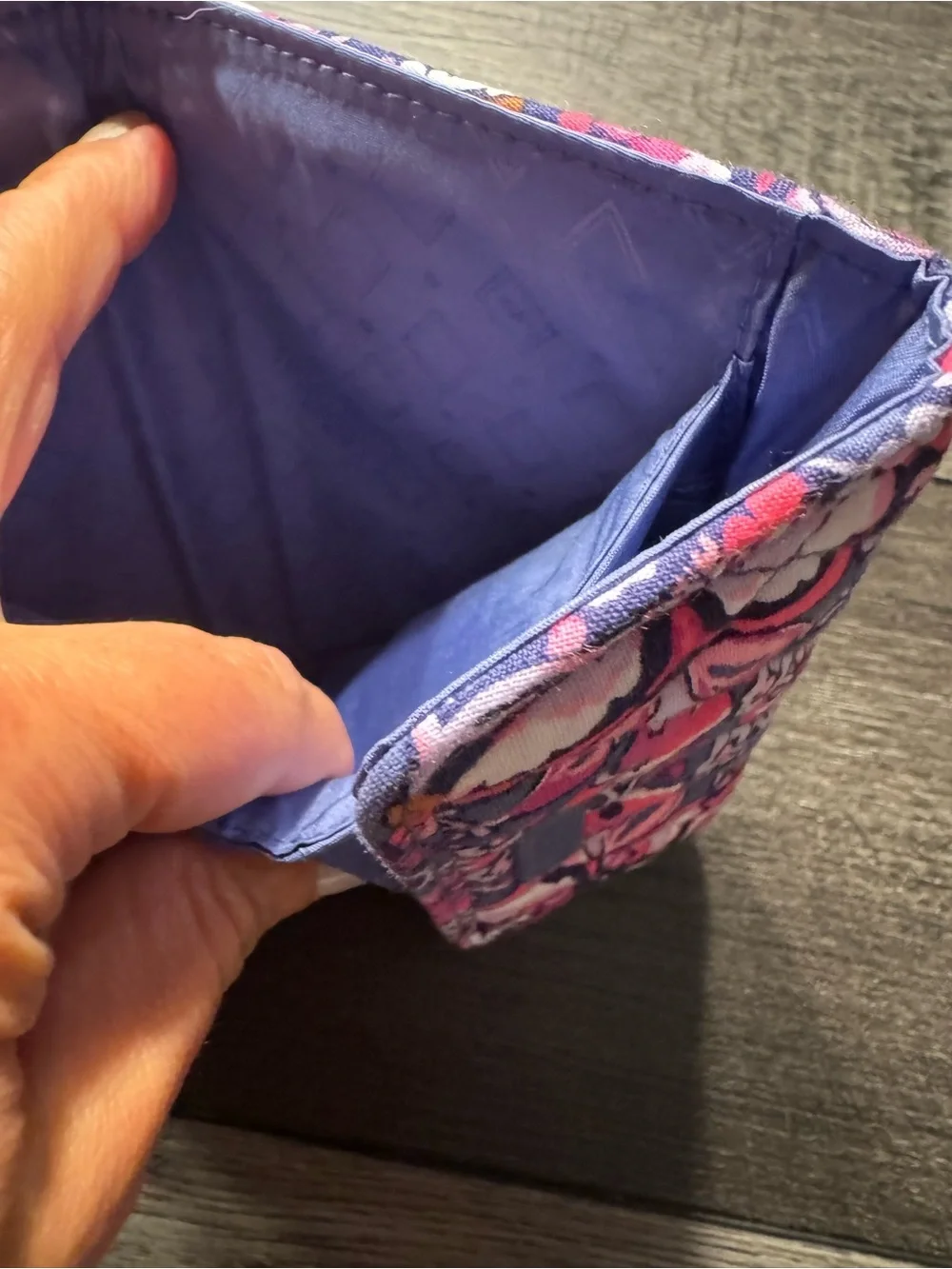 Vera Bradley Quilted Floral Wallet in Pink, Purple & Orange - Picture 6 of 6